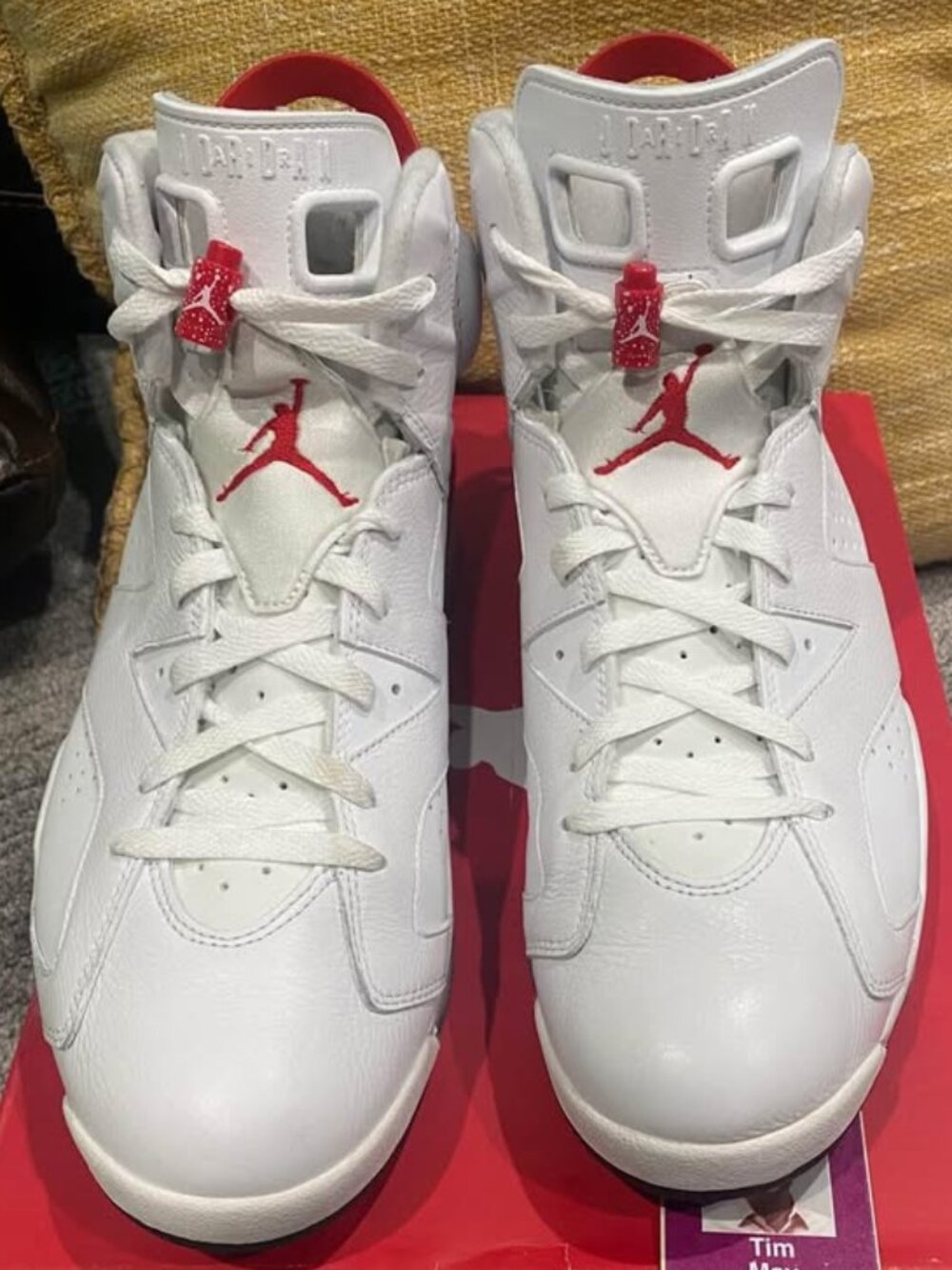 mens air jordan 6 red oreo size 15